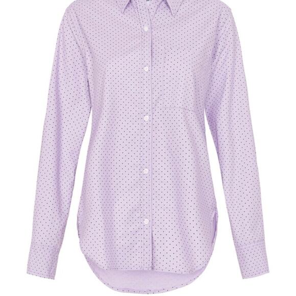 Current/Elliott The Neal Shirt Orchid Polka Dot 2 - Picture 4 of 6
